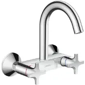 Hansgrohe Logis classic wand keukenkraan met hoge uitloop chroom