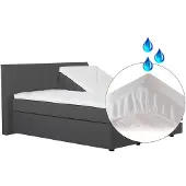 24-Bedding Molton waterdichte matrasbeschermer splittopper 180 x 220 cm