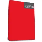 Dormisette Mako Jersey Topdek Split hoeslakens 160 X 220 cm rood