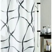 Spirella RIBBON DOUCHEGORDIJN TEXTIEL 180X200 PARELMOER ZWART