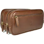Visconti bags Visconti Monza leer toilettas (MZ100 BN)