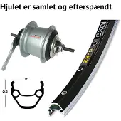 Wiener Exal Xp19 Skid Shimano Nexus 8s Achterwiel