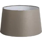 QAZQA Linnen Kap Taupe Rond Schuine 35/30/18