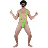 Vegaoo Fluo groene mankini voor mannen