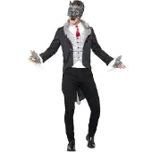 Smiffys - Deluxe Big Bad Wolf Kostuum - L - Grijs