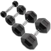 Body-solid Hexagon Rubber Dumbbell - per Paar