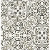 Decorline Restored Florentine Tile grijs behang (vliesbehang, grijs)