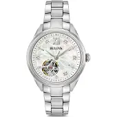 Bulova Automatic Ladies dameshorloge Zilverkleurig 96P181