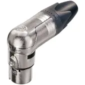 Neutrik NC4FRX XLR 4-pins (v) haakse connector / zwart/grijs