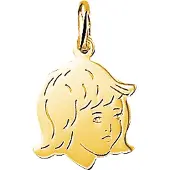 Trendjuwelier huiscollectie 4005853 Gouden bedel kinderkopje meisje