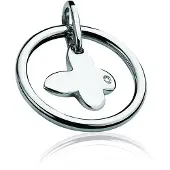 Zinzi Diamonds - Zilveren Hanger - Diamant - Vlinder (ZDH55)