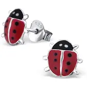 Montebello Princess by Montebello Oorbellen Ladybug O - Meisjes - Zilver - Epoxy - lieve-heers-beestje - 8 x 8 mm