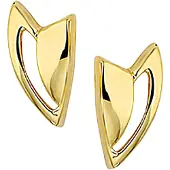 Trendjuwelier huiscollectie Oorknoppen Geelgoud Glanzend 10.5 mm x 5.5 mm