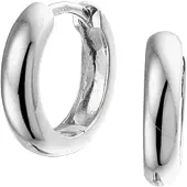 Trendjuwelier huiscollectie Klapcreolen 3,5 Mm Bol Witgoud Glanzend