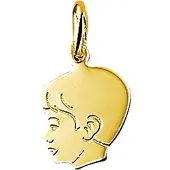 Trendjuwelier huiscollectie 4013112 Gouden bedel kinderkopje jongen