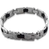 Montebello Armband Celebes - Heren - 316L Staal - Rubber - 10 mm - 20 cm