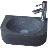 Sanilux Fontein new york hardsteen 35x24x10 cm rechthoek 1 kraangat rechts