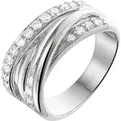 Trendjuwelier huiscollectie 1313393 Zilveren fantasie zirkonia multiring