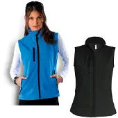 Kariban Softshell bodywarmer blauw voor dames - Waterproof/waterdichte sport vesten L (40/52)