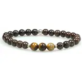 Heaven Eleven heren armband Granaat Tigereye