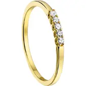 Trendjuwelier huiscollectie Ring Diamant 0.10ct H SI Geelgoud