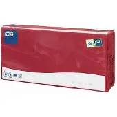 Tork tissue servet 33x33cm 2-laags 1/4-vouw burgundy 10x200