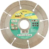 Wolfcraft 8321000 Diamantdoorslijpschijf - 22,2 x 115mm - Tegels / Beton