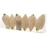 Décoris Dennenappel kerst ornament | | 6 stuks (Wit)