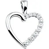 Trendjuwelier huiscollectie Hanger Zilver Hart Zirkonia
