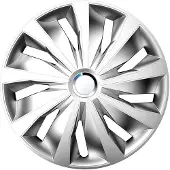 Autostyle 4-Delige Wieldoppenset Grip Pro 14-inch zilver