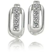 Orphelia Oorbel Fineline Zirconium Sterling Zilver 925