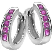 Orphelia ZO-6076/2 - Creool Zilver 925 - Zirconium Roze