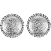 Orphelia Oorbel Glass Silver Sheet Zirconium Sterling Zilver 925