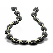 Orphelia Collier Black Agate 43 Cm Zilver 925 NEC-1390-B