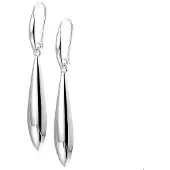 Trendjuwelier huiscollectie Oorhangers Zilver Gerhodineerd Glanzend 46 mm x 8 mm