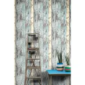 Dutch Wallcoverings behang steigerhout blauw pe10012
