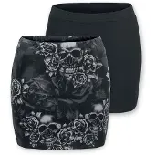 Black premium by emp Minirok - The Double Life - S tot 3XL - voor Vrouwen - zwart-grijs - Maat 3XL