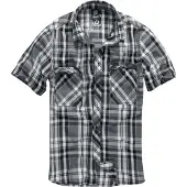 Brandit Overhemd 'Roadstar' donkergrijs / zwart / wit