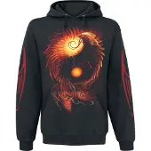 Spiral - Gothic Trui met capuchon - Phoenix Arisen - M tot XXL - voor Mannen - zwart - Maat XL