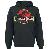Jurassic Park Trui met capuchon - Distressed Logo - S tot 5XL - voor Mannen - zwart | Maat L