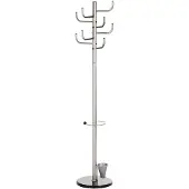 Alco Staande kapstok 2802 2802 Aantal haken: 8 (Ø x h) 40 cm x 172 cm Metaal (poedercoating) Zilver 1 stuk(s)