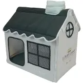 Happy-House Villa Luxury Living - Hondenkussen - Offwhite/Grij - 52x36x49 cm - Klein