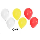 Themaparty 300x Ballonnen rood/wit/geel