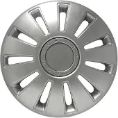 Carpoint Wieldoppen Silverstone 17 Inch Abs Zilver Set Van 4