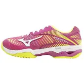 Mizuno Wave Exceed Tour 3CC paars geel tennisschoenen dames