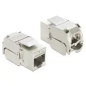 DeLOCK STP CAT6a 10 Gigabit Keystone module RJ45 - LSA (toolless) / gegoten zink