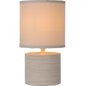 Lucide Tafellampje Greasby zand bruin Ø 14cm
