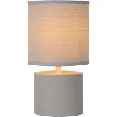 Lucide GREASBY - Tafellamp - Ø 14 cm - 1xE14 - Grijs - Japandi