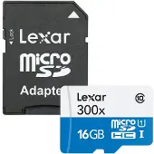 Lexar High Performance Micro SD kaart 16GB met SD adapter