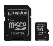 Kingston microSDXC Class 10 + SD adapter 64GB